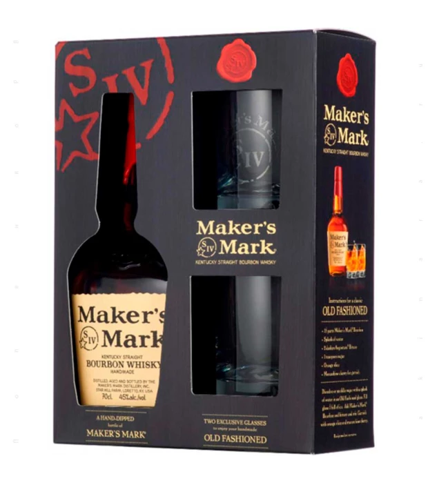 Виски Maker's Mark 0,7 л 45% + 2 стакана