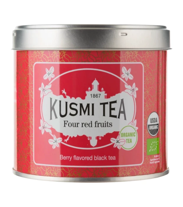 Чай чорний Чотири Червоні Фрукти органічні, Kusmi Tea, 100г