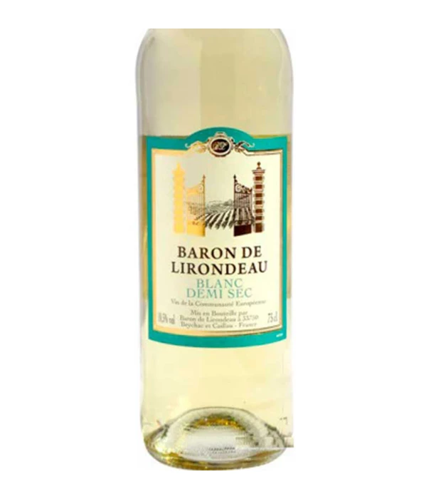 Вино Baron de Lirondeau белое полусухое 0,75л 10,5% купить