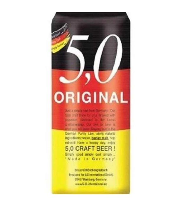 Пиво 5.0 Original Сraft Beer светлое фильтрованное 5% 0,5л купить