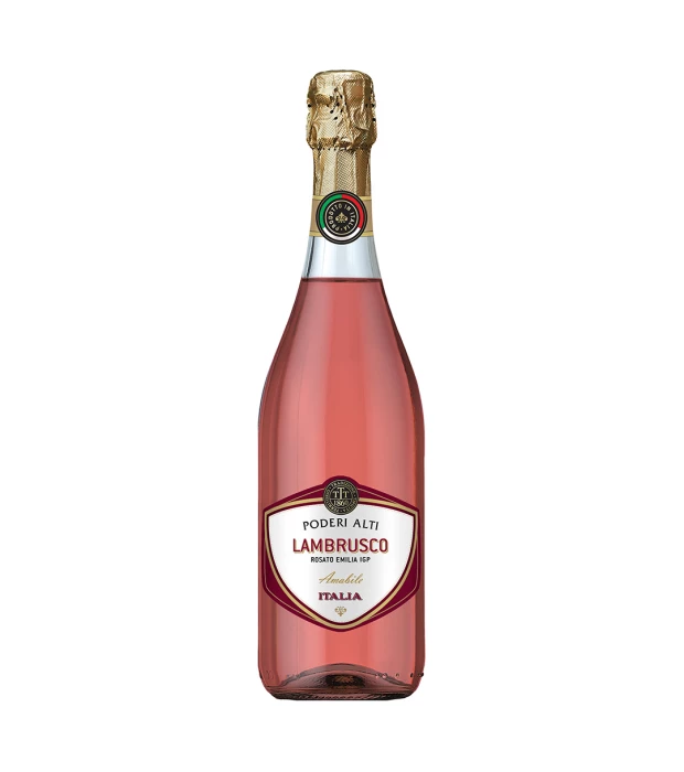 Вино игристое Poderi Alti Lambrusco dell'Emilia розовое полусладкое 0,75л 7,5%