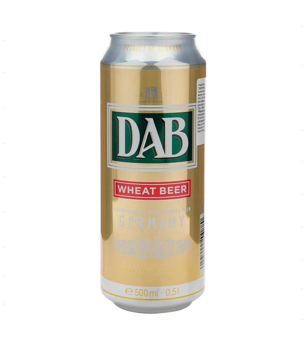 Пиво DAB Wheat светлое нефильтрованное 0,5л 4,8%