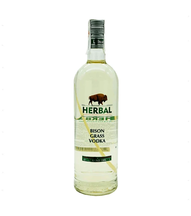 Напій міцний на основі горілки та настоянки Зубрівки Herbal Bison Grass Vodka 1л 40%