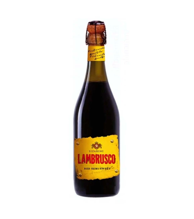 Вино Sizarini Lambrusco ігристе червоне напівсолодке 0,75л 8%