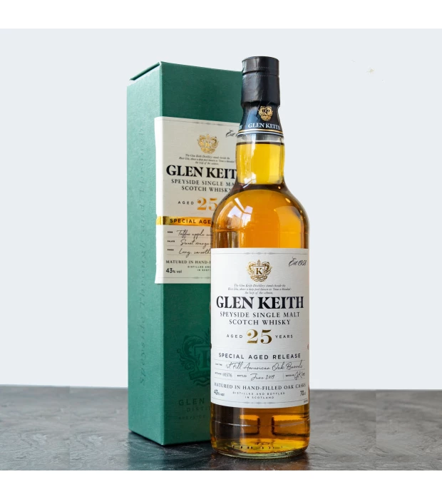 Віскі the Glen Keith 25 років витримки 0,7 л 43% в подарунковій упаковці купити