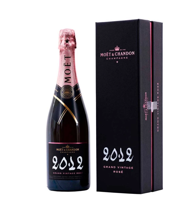 Шампанское Moet + Chandon Grand Vintage Rose сухое розовое 0,75л 11-13% в подароч. упаковке