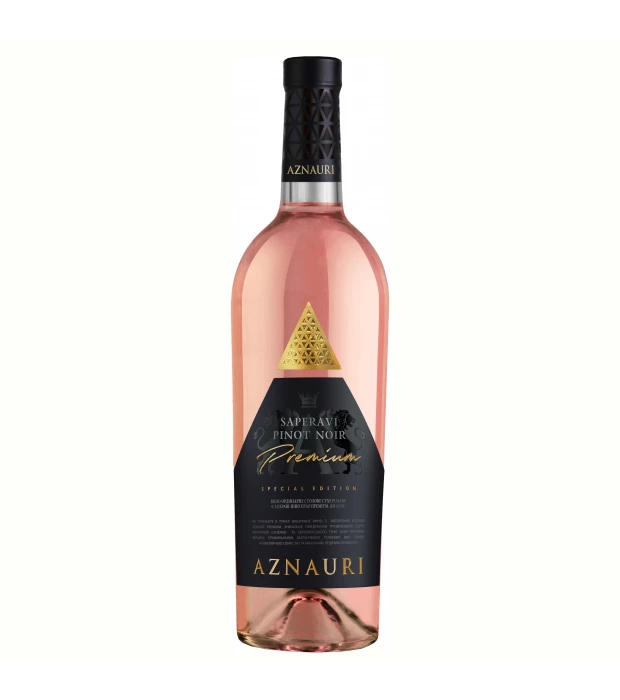 Вино Aznauri Premium Saperavi Pinot Noir розовое сухое 0,75л 9,5-14%