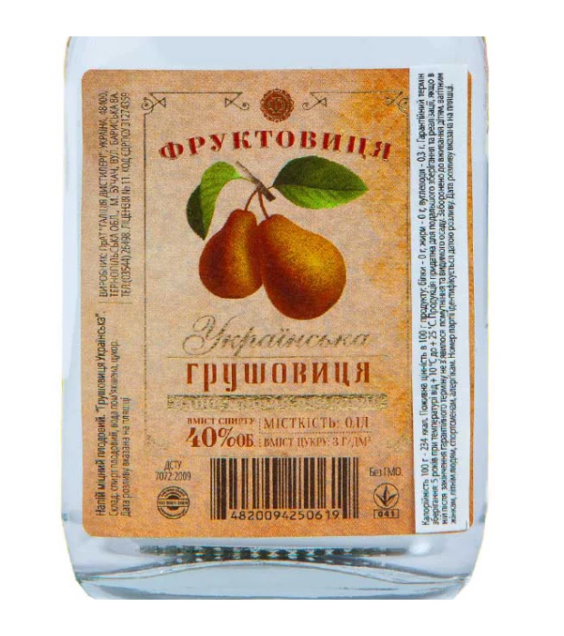 Напій міцний плодовий Грушовиця Українська 0,1 л 40% купити
