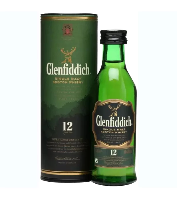 Виски Glenfiddich 12 лет выдержки 0,05л 40% купить