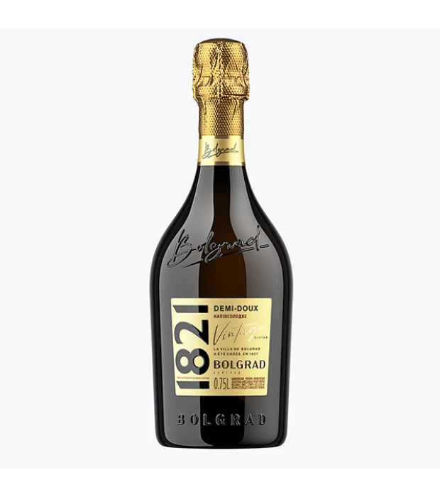 Шампанське Bolgrad 1821 Demi-Doux Vintage Bolgrad напівсолодке 0,75л 10,5-12,5%
