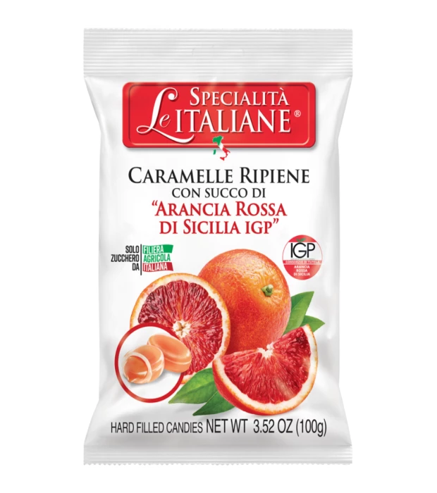 Цукерки карамельні з соком червоного сицилійського апельсина PGI Le Specialità Italiane 100 г