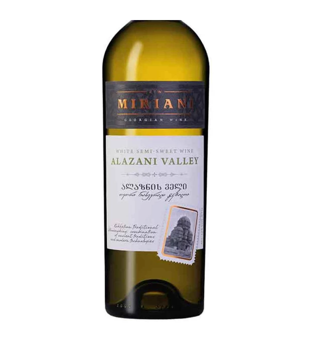 Вино Miriani Алазанська долина біле напівсолодке 0,75л 11-12% купити