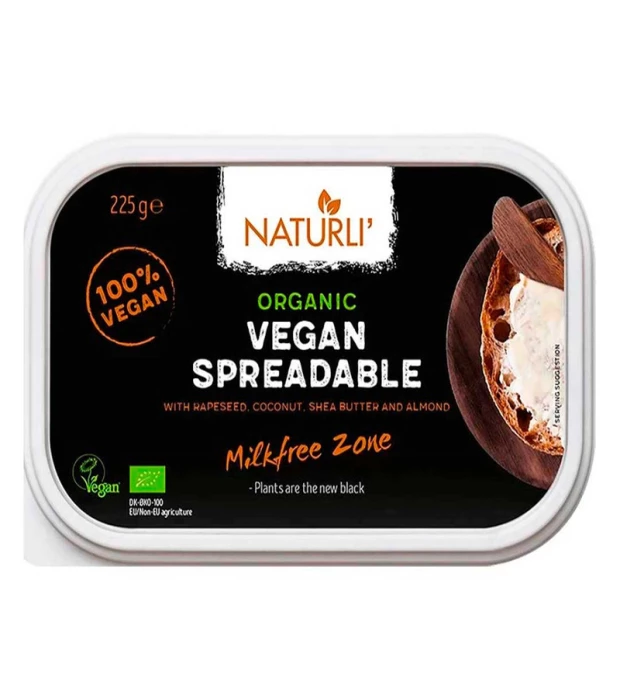 Намазка растительная (смесь растительных масел) органическая замороженная Naturli' 225 г