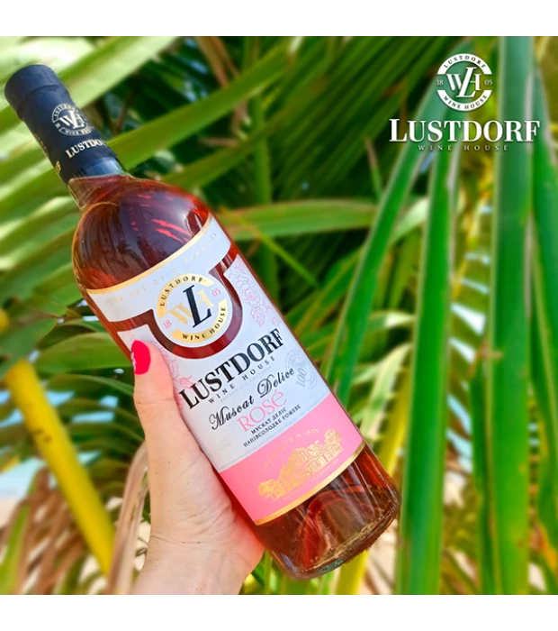 Вино Lustdorf Muscat Delice рожеве напівсолодке 0,75л 9-13% в Україні