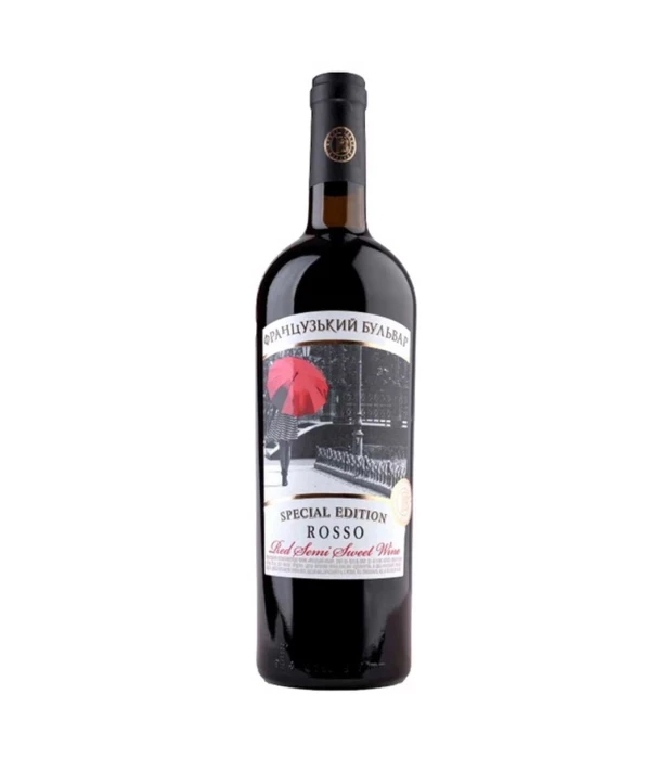 Вино Французский бульвар Rosso красное полусладкое 0,75л 9,5-12%