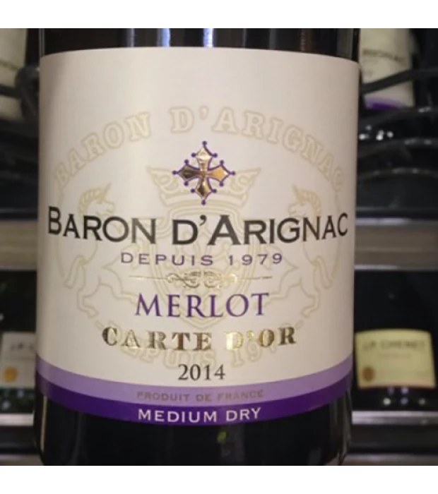 Вино Baron d'Arignac Merlot червоне напівсолодке 0,75л 12% купити