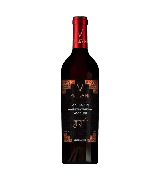 Вино Vellevine Ахашені червоне напівсолодке 0,75 л 11-13%