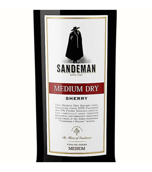 Херес Sandeman Medium Dry Sherry белое полусухое 0,75л 15% купить
