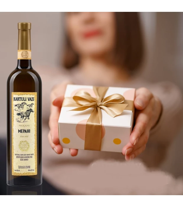 Вино Kartuli Vazi Мерані біле напівсухе 0,75л 11% купити