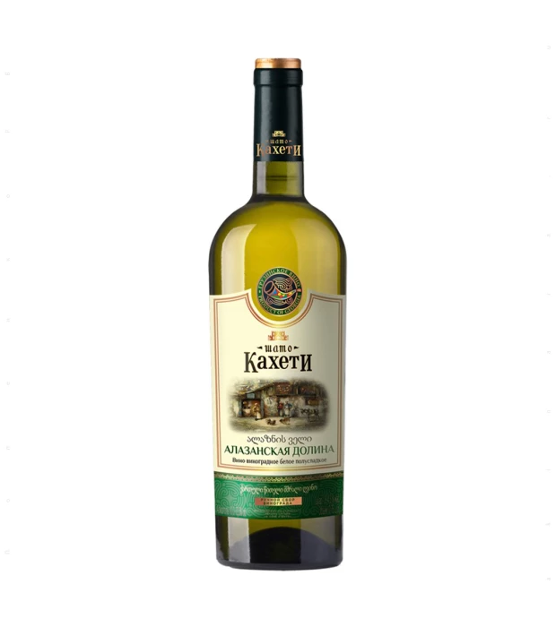 Вино Шато Кахети Алазанская долина полусладкое белое 0,75л 11,50%