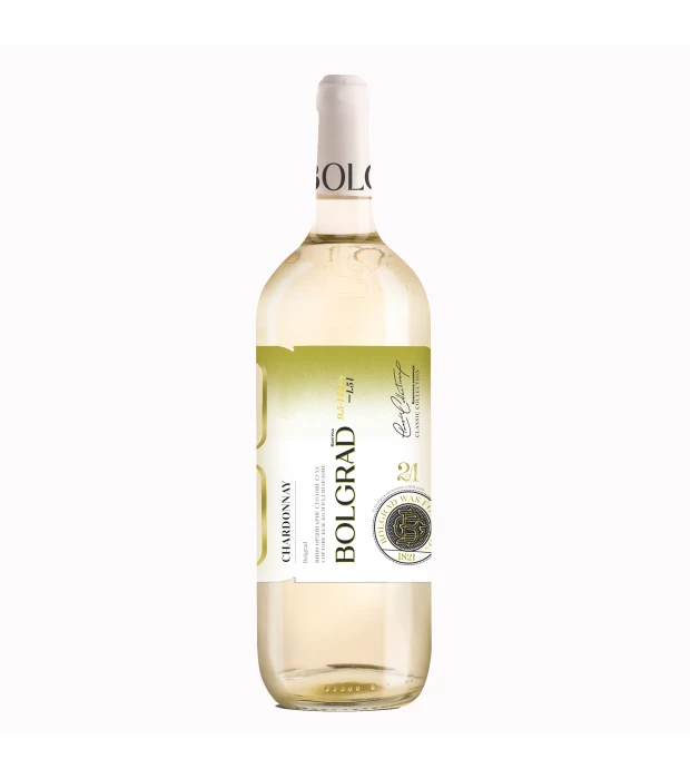 Вино Болград Шардоне белое сухое 1,5л 9,5-14%