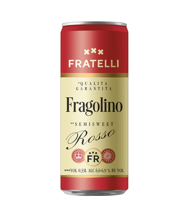 Напій винний Fratelli Fragolino Rosso червоний напівсолодкий 0,33л 6-6,9%