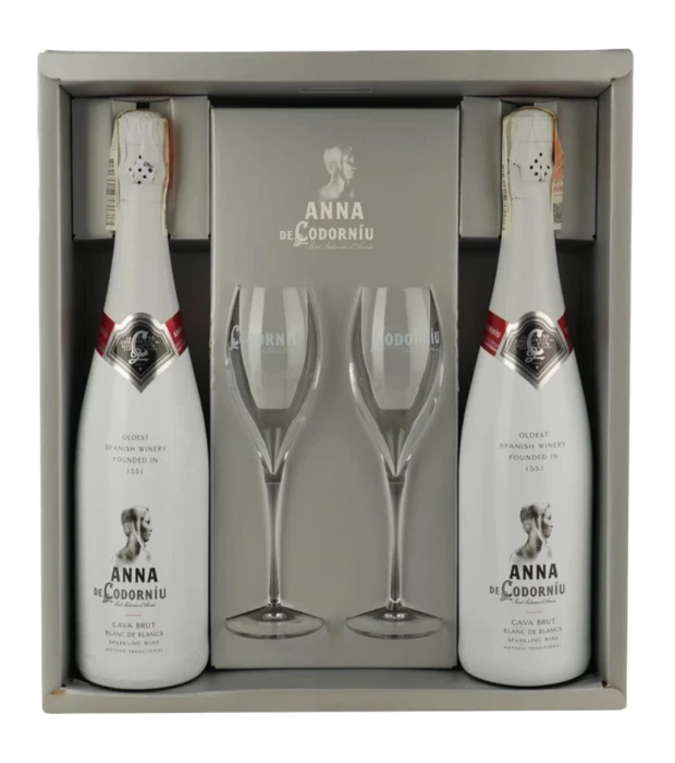Набір із двох пляшок вин ігристих білих брют Codorniu Anna Blanc de Blanc Brut 0,75л 11,5%