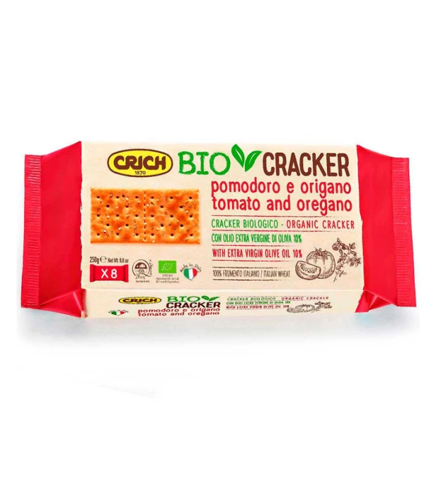 Крекеры с томатами и орегано органические Crich 250 г