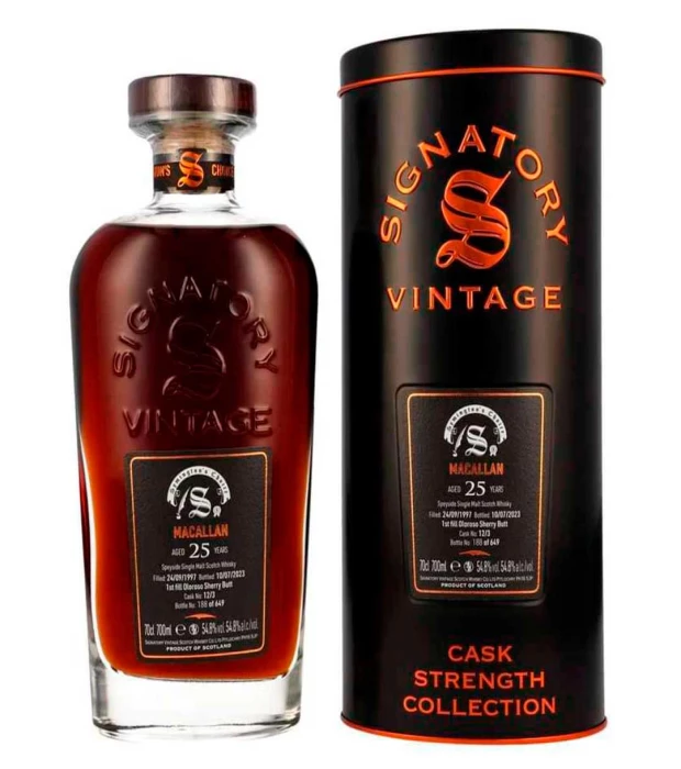 Виски односолодовый Macallan 25yo Symington's Choice Signatory 0,7л 54,8%