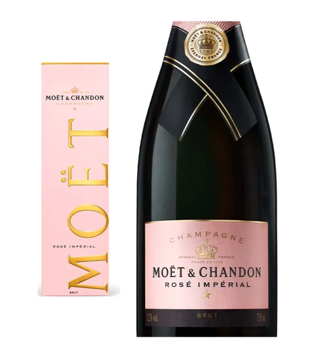 Шампанське Moet + Chandon Rose Imperial сухе рожеве 0,75 л 12% у подарунковій упаковці купити