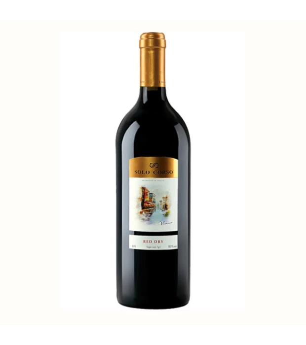 Вино Solo Corso Rosso VDT красное сухое 1,5л 10,5%