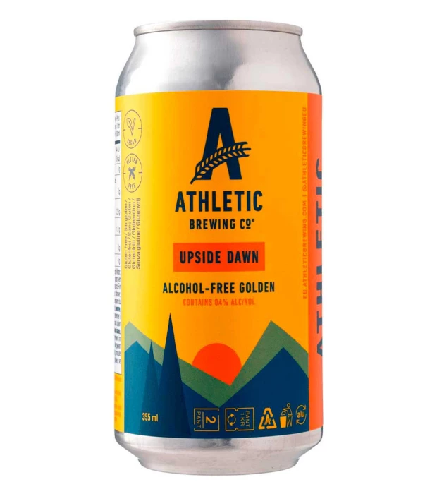 Пиво світле пастеризоване фільтроване Атлетик Апсайд Доун безалкогольне 355мл