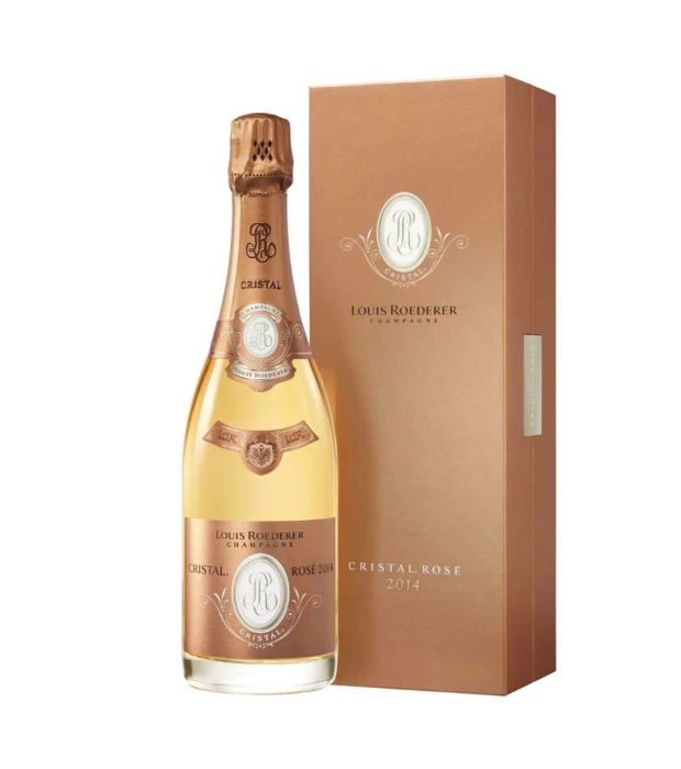 Шампанское Louis Roederer Cristal Rose Gift Box 2014 розовое брют 0,75л 10,6-12,9%