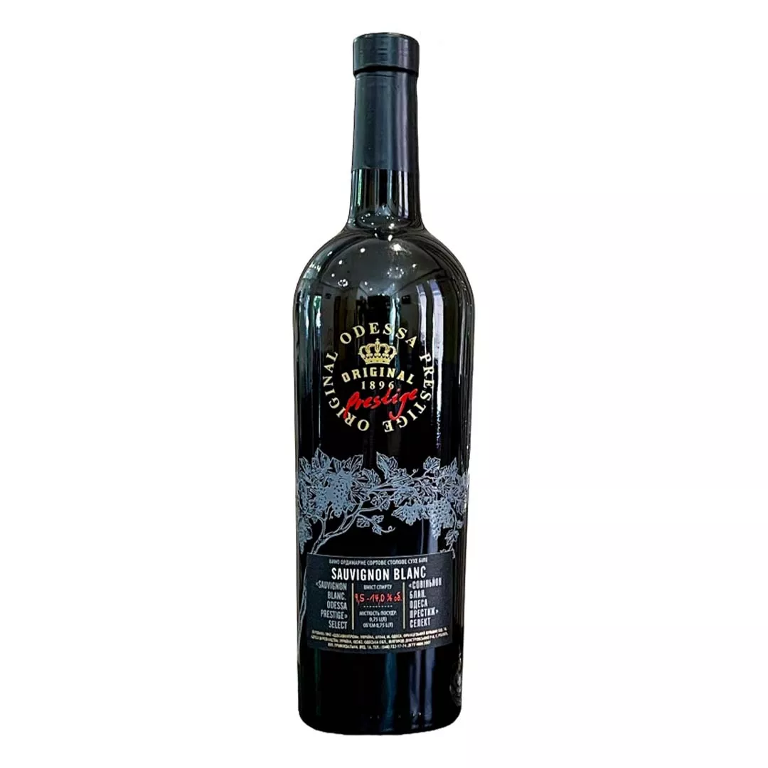 Купити Вино Odessa Prestige Совіньон Блан біле сухе 0,75л 9,5-14% онлайн в 【інтернет-магазині RUMKA.ONLINE】✅. Оригінальна продукція бренду. Гарантія якості ⭐️. Вигідна ціна та ✈️ Швидка доставка по всіх містах України.