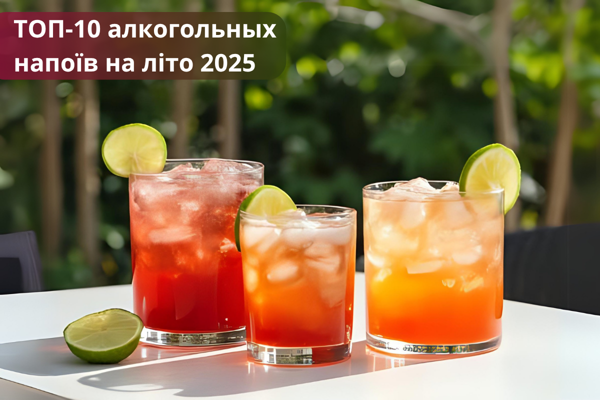ТОП-10 алкогольних напоїв на літо 2025