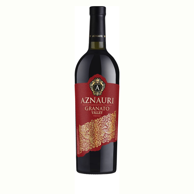 Вино Aznauri Granato Valley полусладкое красное 0,75л 9-13 %