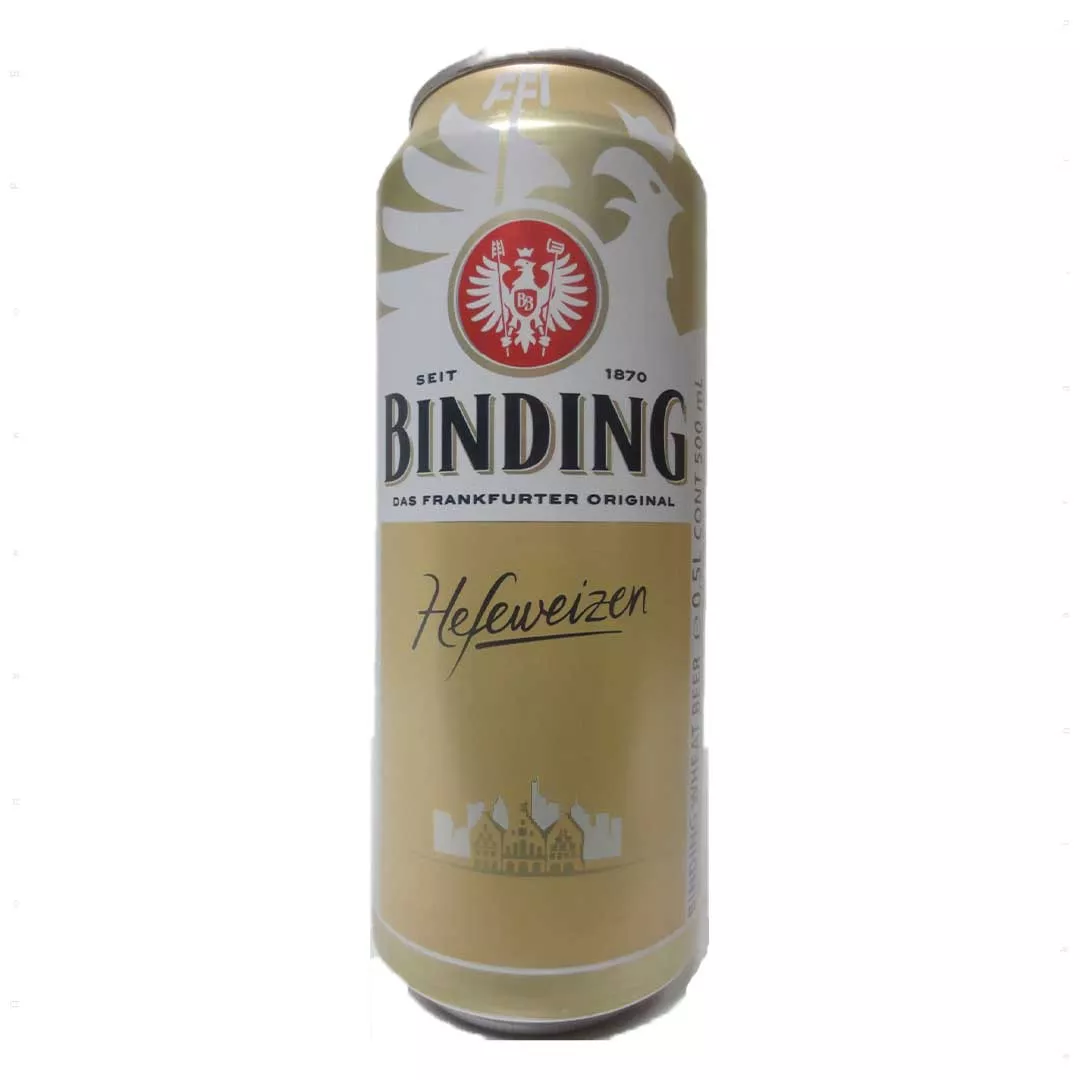 Пиво Binding Hefeweizen светлое фильтрованное 4,8% 0,5л ж/б