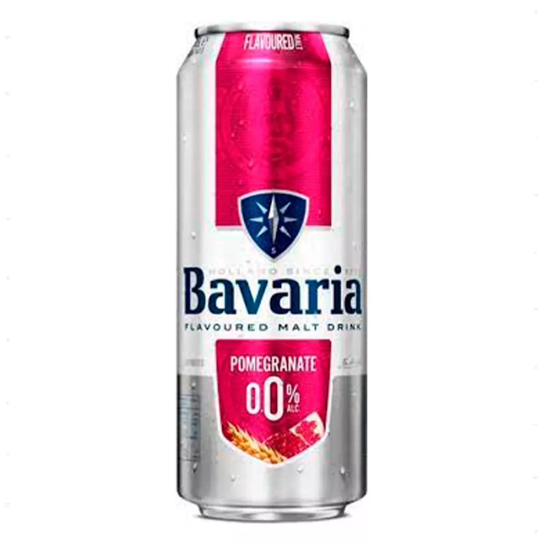 Пиво Bavaria Malt Pomegranate светлое фильтрованное безалкогольное 0,5л 0%