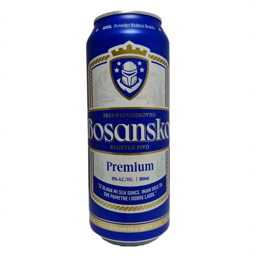 Пиво Bosansko premium ж/б 0,5 л 5%