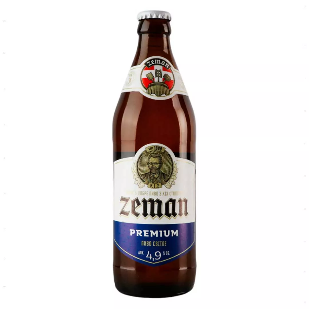 Пиво Zeman Преміум світле 0,5л 4,9%