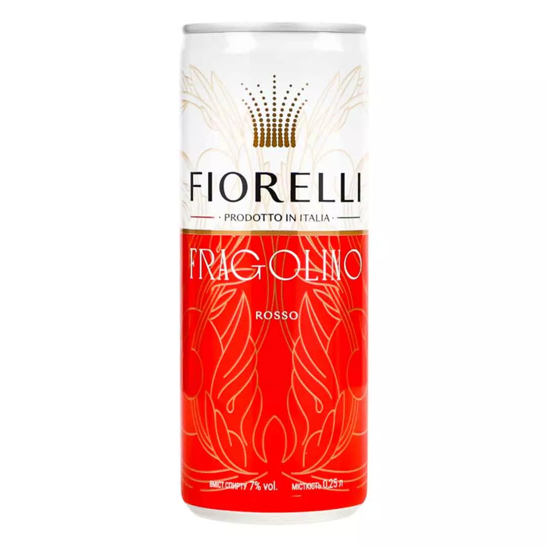 Напиток Fragolino Rosso Fiorelli на основе вина 0,25л 7% ж/б