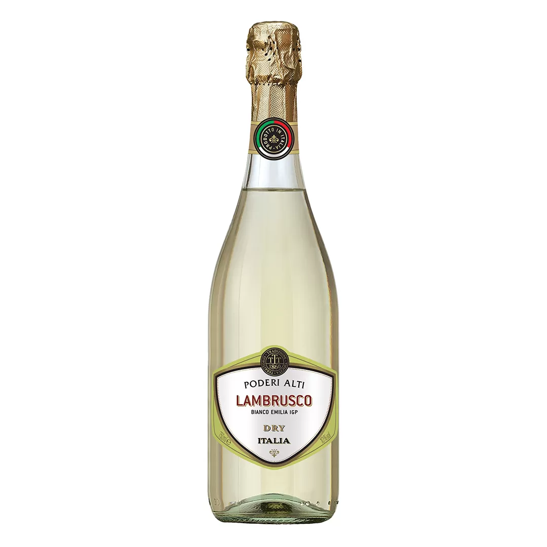 Вино ігристе Poderi Alti Lambrusco dell'Emilia біле сухе 0,75л 7,5%