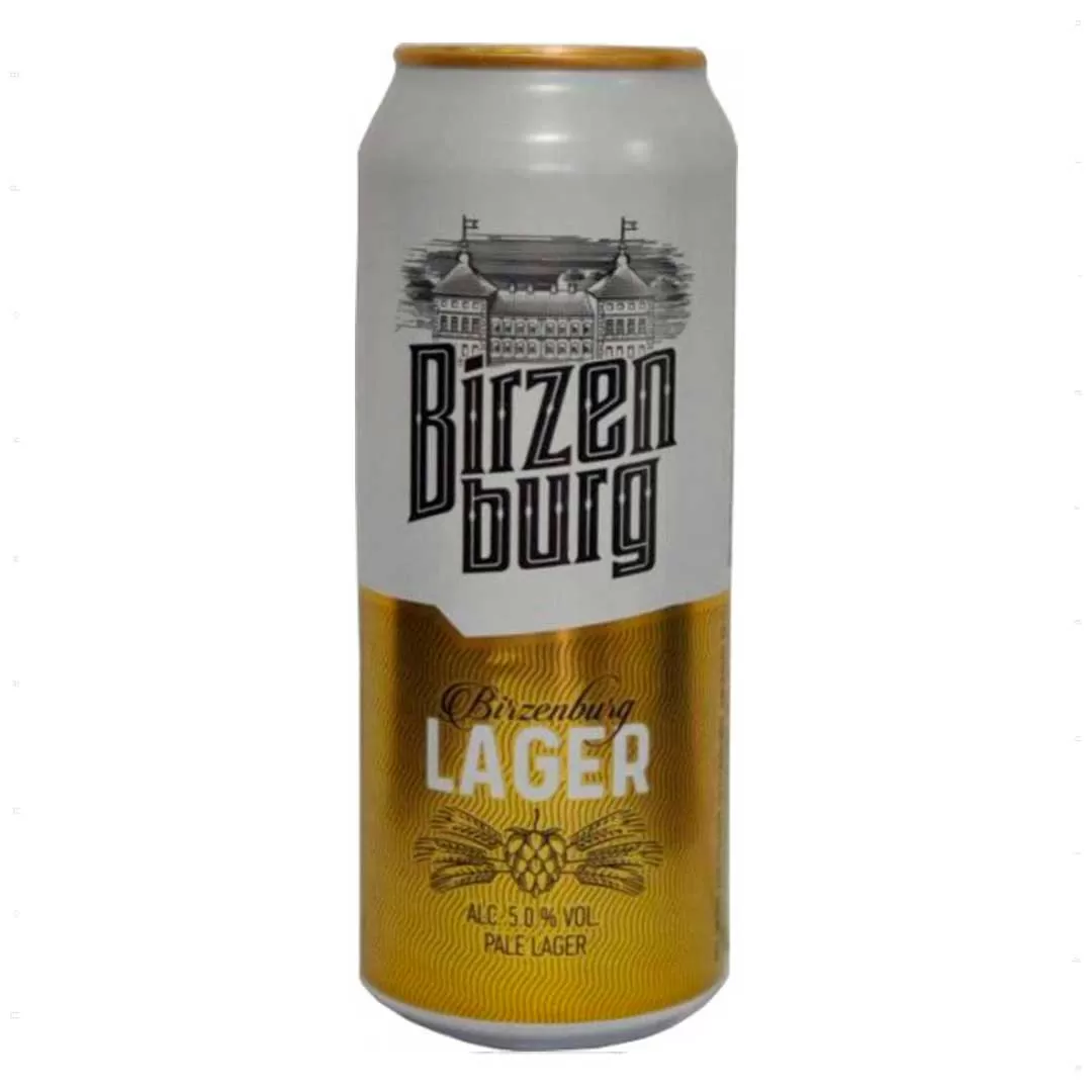 Пиво Birzenburg Lager світле фільтроване 0,5 л 5%