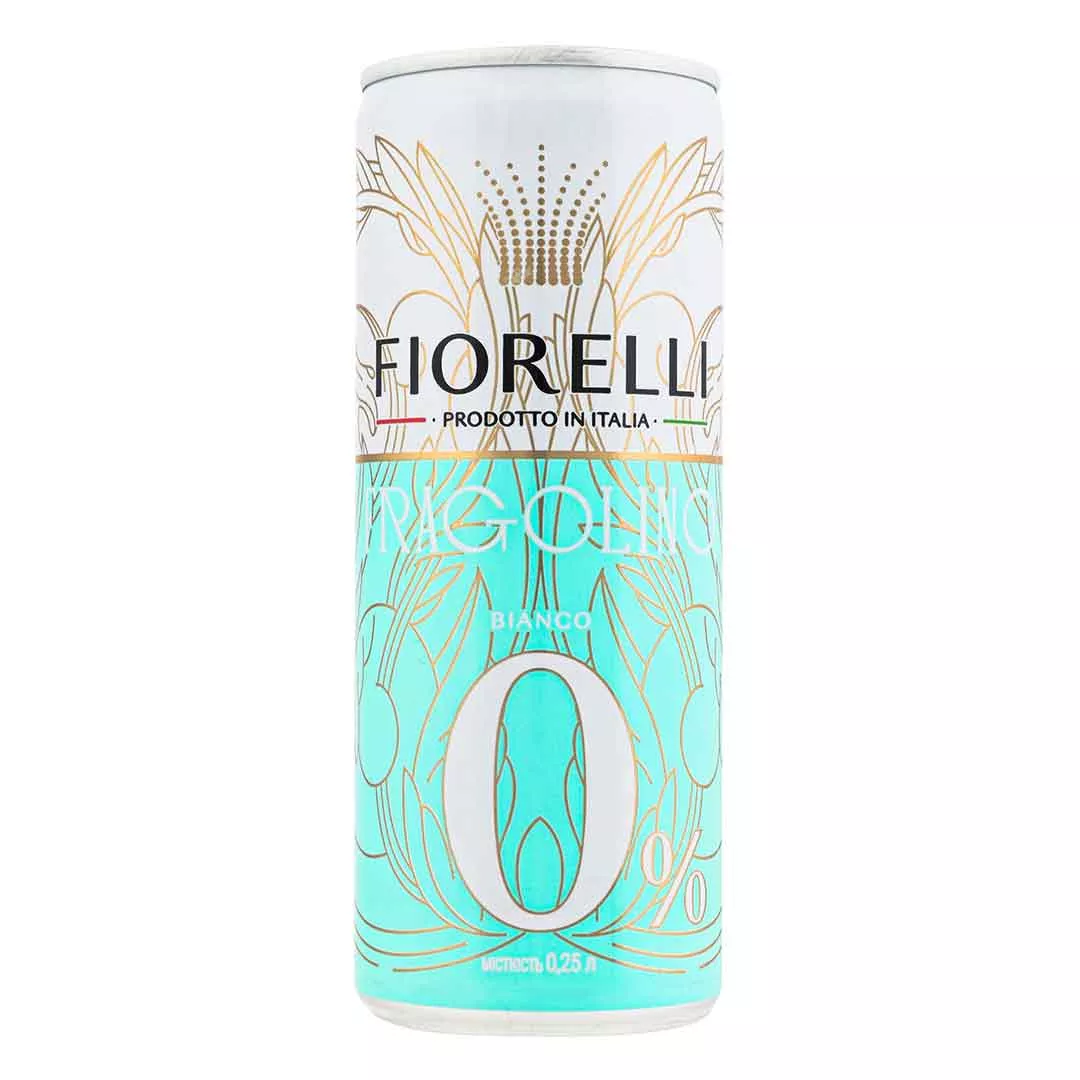 Напиток Fragolino Bianco Zero Alcohol Fiorelli б/а 0,25л ж/б