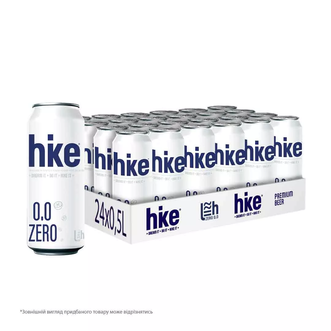 Пиво Hike Zero светлое фильтрованное безалкогольное 0,5л ж/б