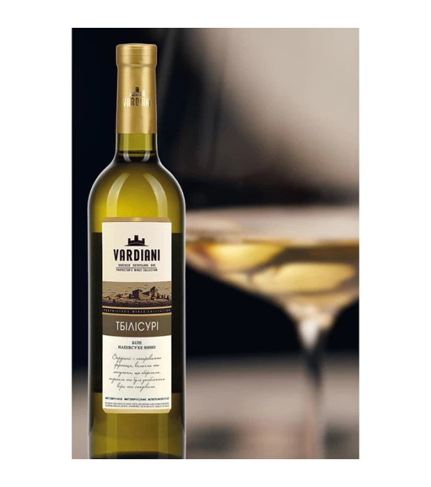 Вино Vardiani Тбілісурі біле напівсухе 0,75л 9,5-14% купити