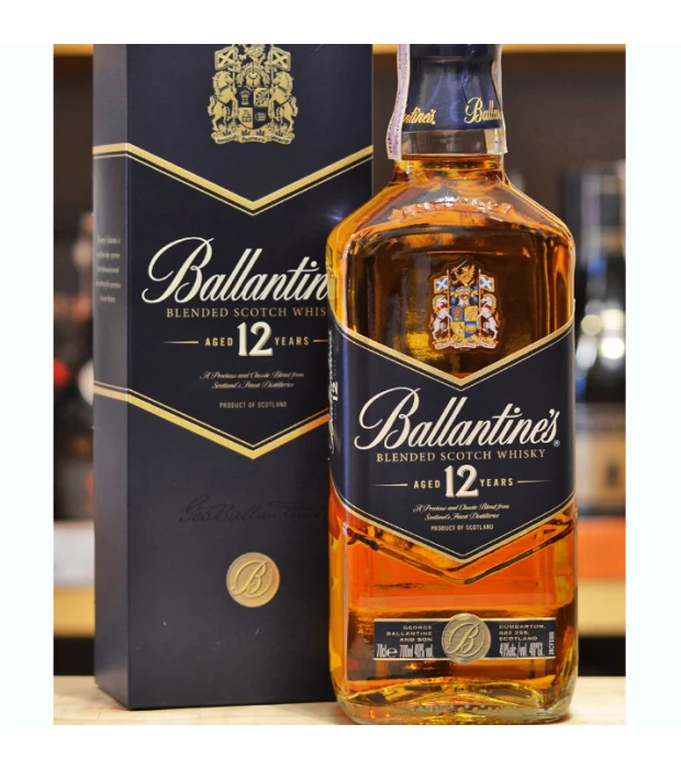 Виски Ballantine's 12 лет выдержки 0,7л 40% в подарочной упаковке купить