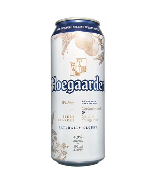 Пиво Hoegaarden White 0,5л 4,9% у бляшаній банці