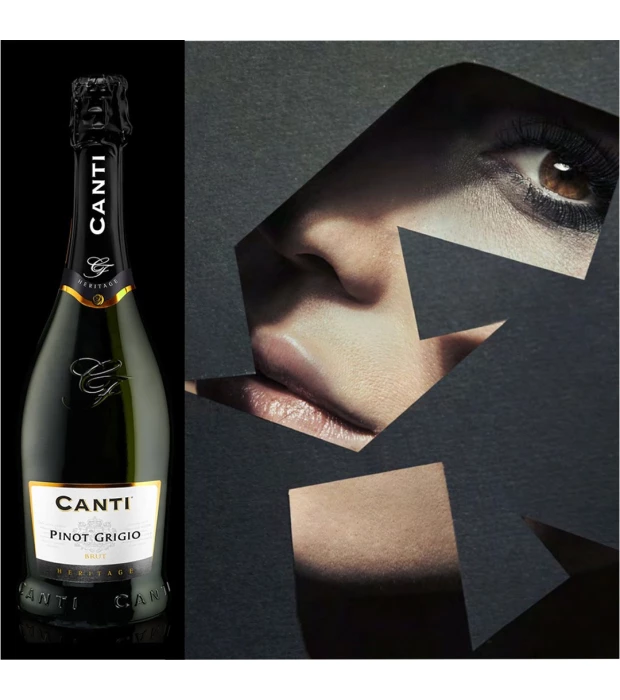 Вино ігристе Canti Pinot Grigio Brut Blanc біле брют 0,75л 11% купити