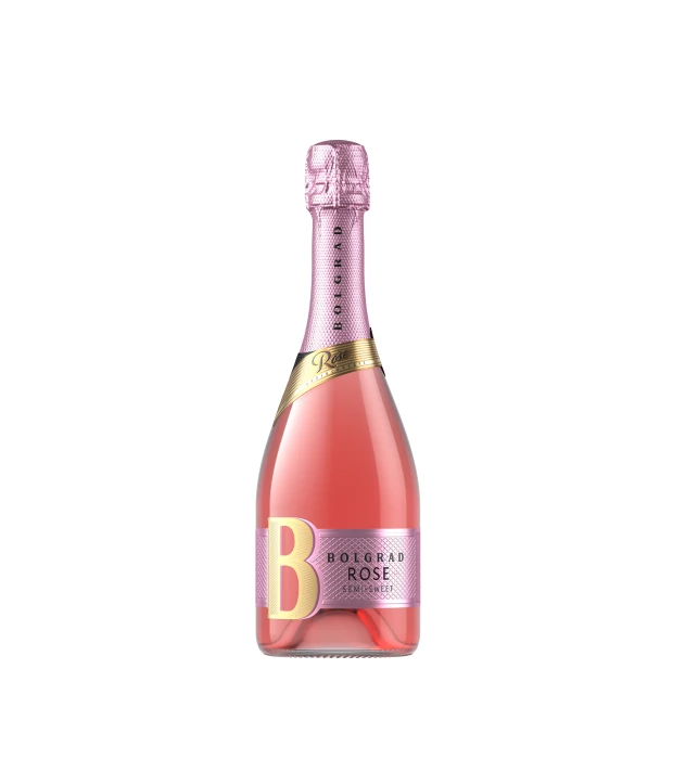 Вино игристое Bolgrad Rose розовое полусладкое 0,75л 10-13,5%